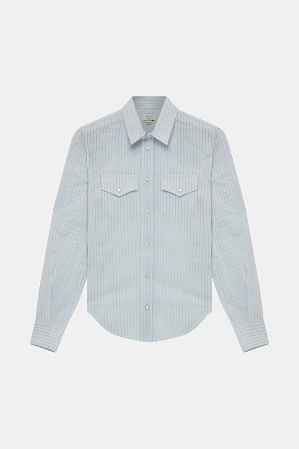 DARK BLUE LONG SLEEVE SHIRT