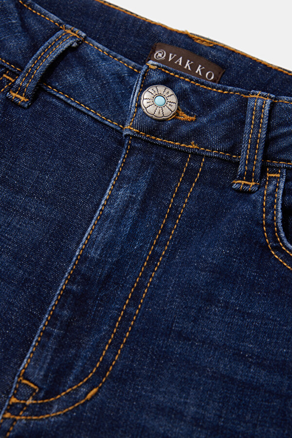 LACİVERT DAR KESİM DENIM PANTOLON 7
