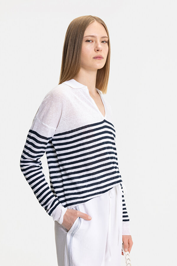 WHİTE NAVY BLUE POLO NECK 7