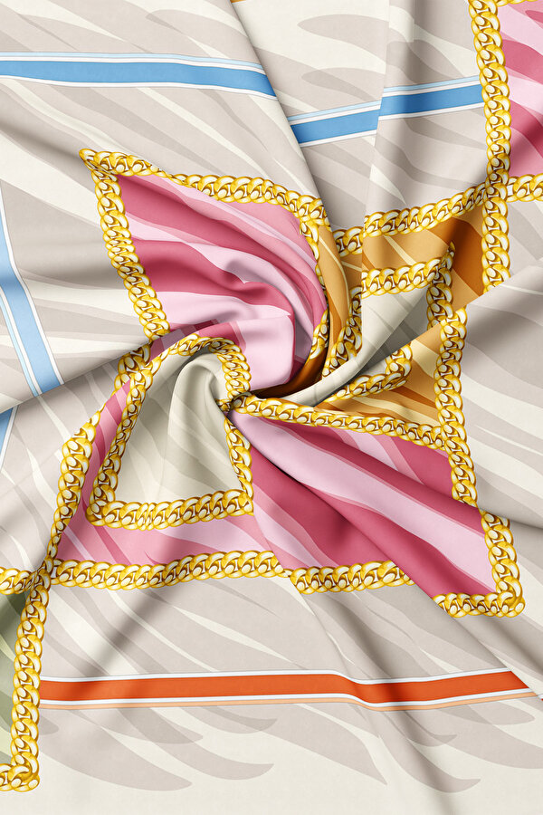 PINK OBJECT DESIGN TWILL SCARF 2