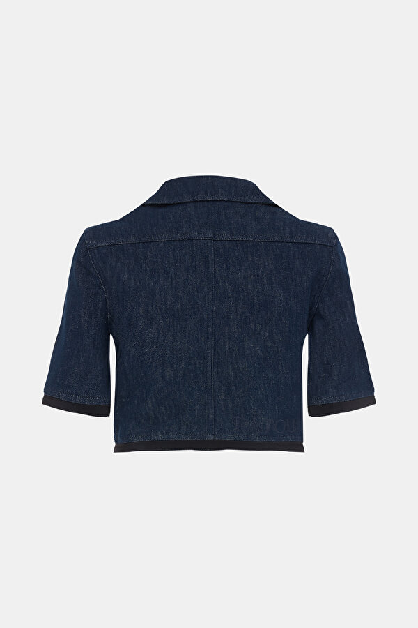 DARK BLUE BUTTONED JACKET 2