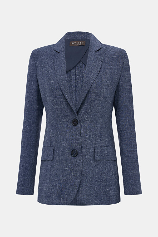 NAVY BLUE SHAWL COLLAR JACKET 7