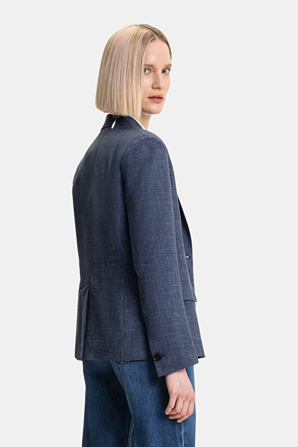 NAVY BLUE SHAWL COLLAR JACKET 2