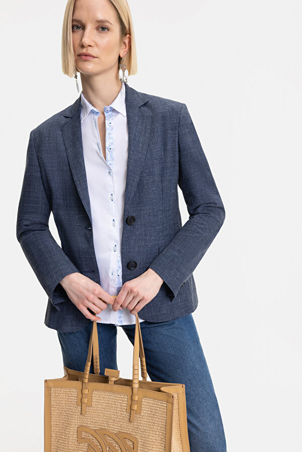 NAVY BLUE SHAWL COLLAR JACKET 6