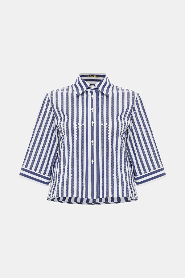 WHITE 3/4 SLEEVES SHIRT 7