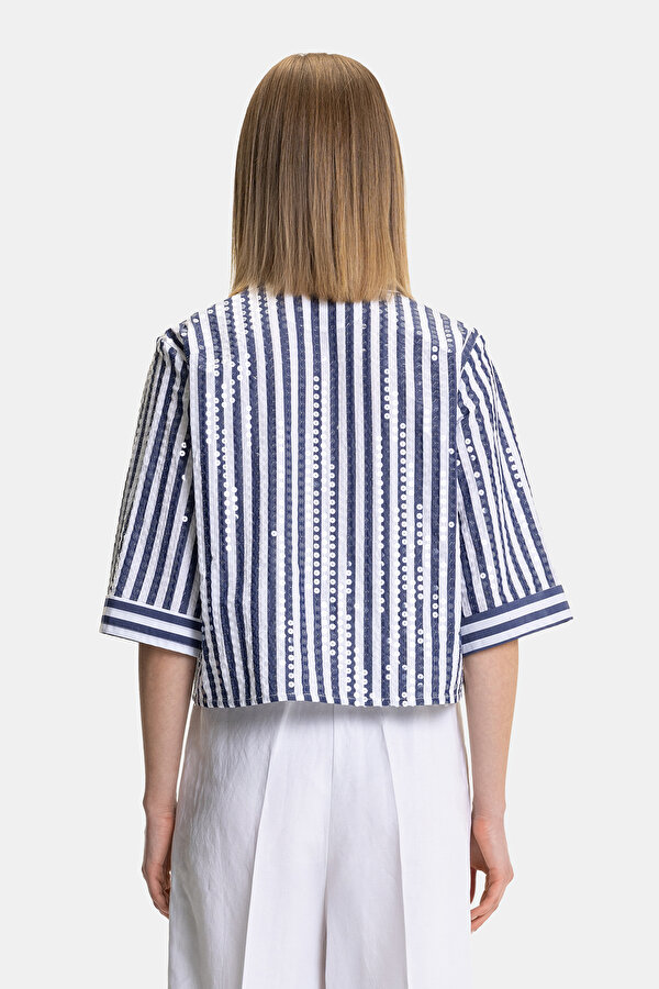 WHITE 3/4 SLEEVES SHIRT 2