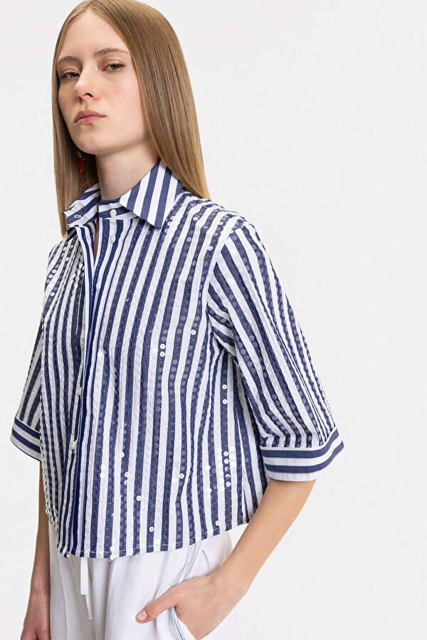 WHITE 3/4 SLEEVES SHIRT 6