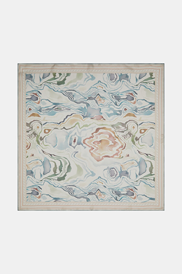 LIGHT BLUE BATIK ETAMIN VOILE SCARF