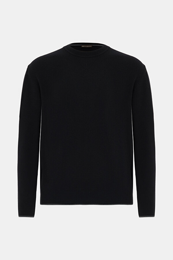 BLACK BASIC / ROUND NECKLINE TRICOT