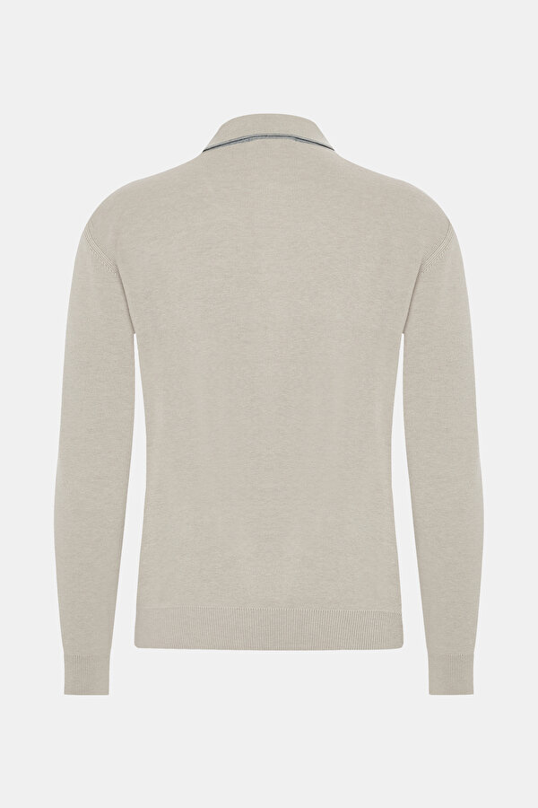 LIGHT BEIGE POLO NECK TRICOT 2