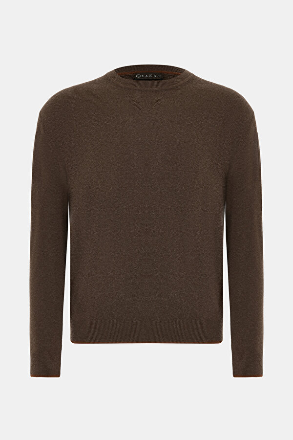 BROWN BASIC / ROUND NECKLINE TRICOT