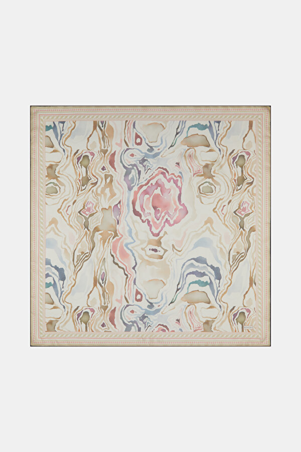 DARK BEIGE BATIK ETAMIN VOILE SCARF