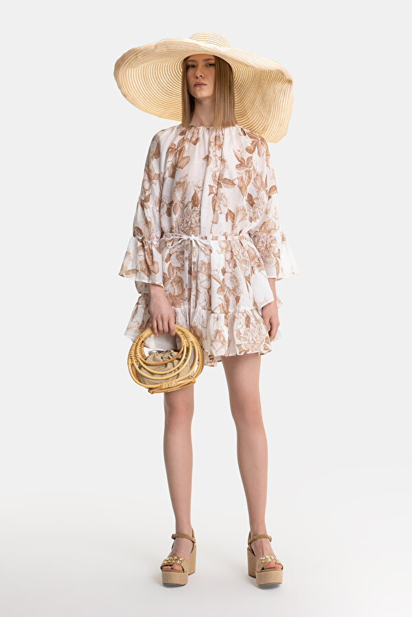 BEIGE LONG SLEEVE DRESS 6