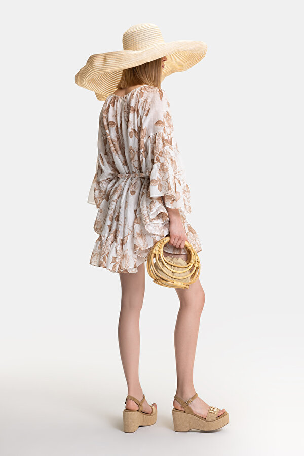 BEIGE LONG SLEEVE DRESS 7