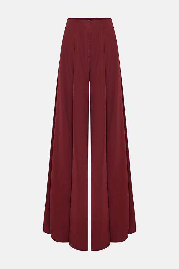 MAROON WIDE LEG TROUSERS 6