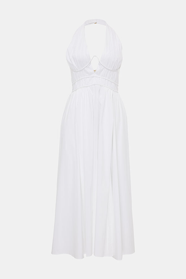 WHITE MIDI DRESS