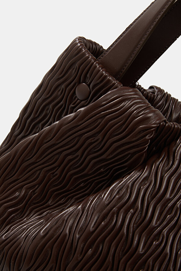 BROWN ECO LEATHER BAG 6