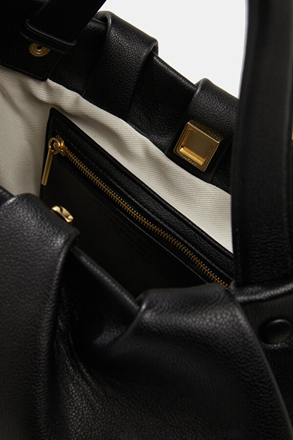 BLACK ECO LEATHER BAG 7