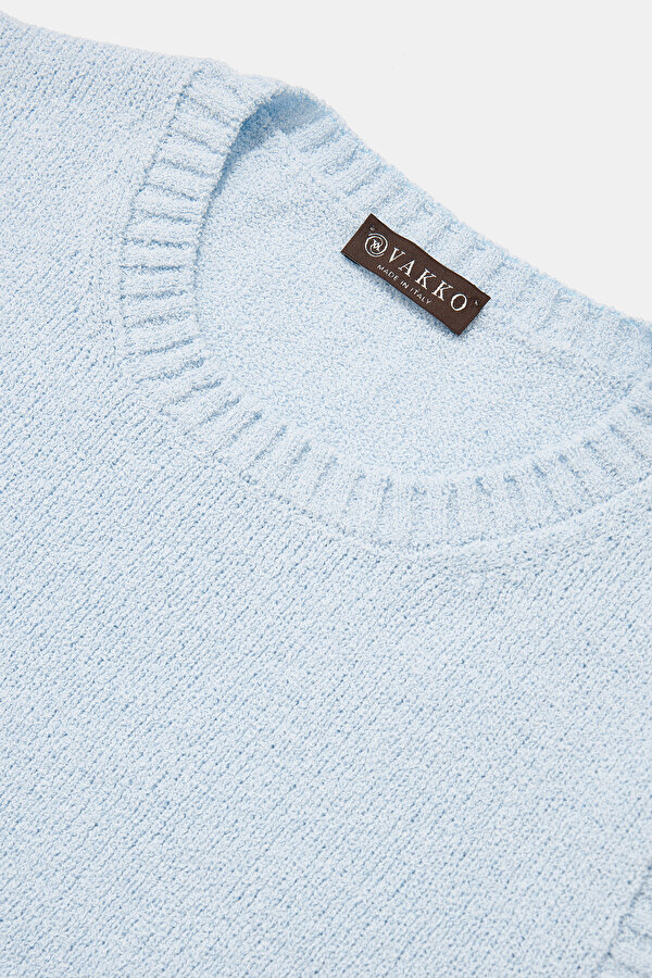 BLUE BASIC / ROUND NECKLINE TRICOT 6