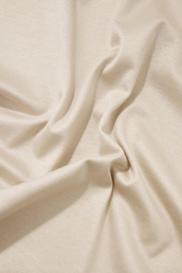 BEIGE BASIC / ROUND NECKLINE SHORT SLEEVE TSHIRT 7