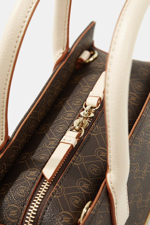 TAN MONOGRAM BAG 6