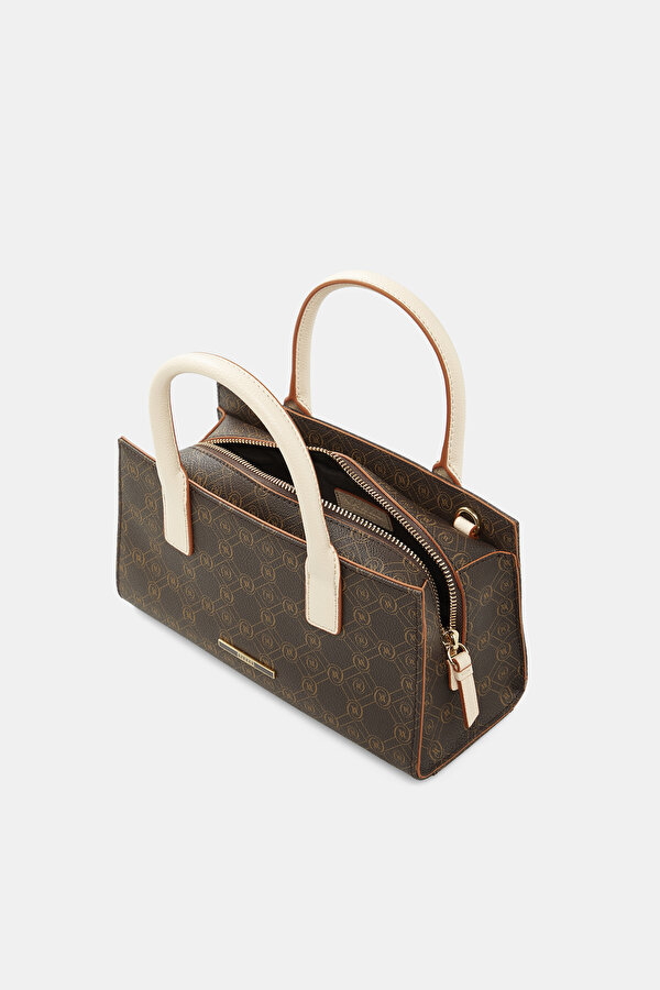TAN MONOGRAM BAG 7