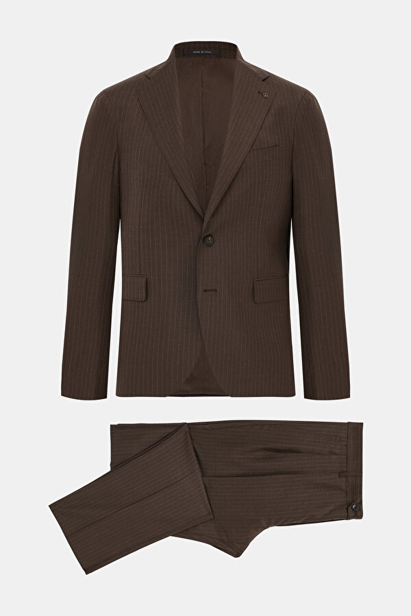 BROWN WOOL/SILK SUIT