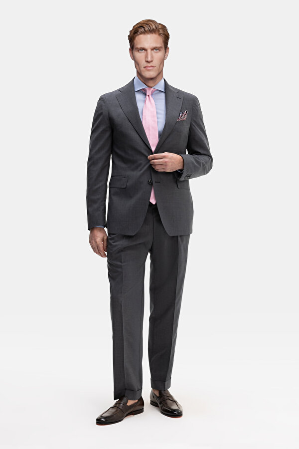 GREY WOOL/SILK SUIT