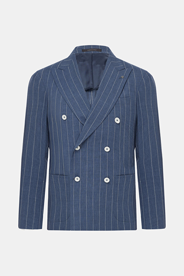 ROYAL BLUE SURPLICE NECKLINE (CROSS-OVER NECKLINE) JACKET 7