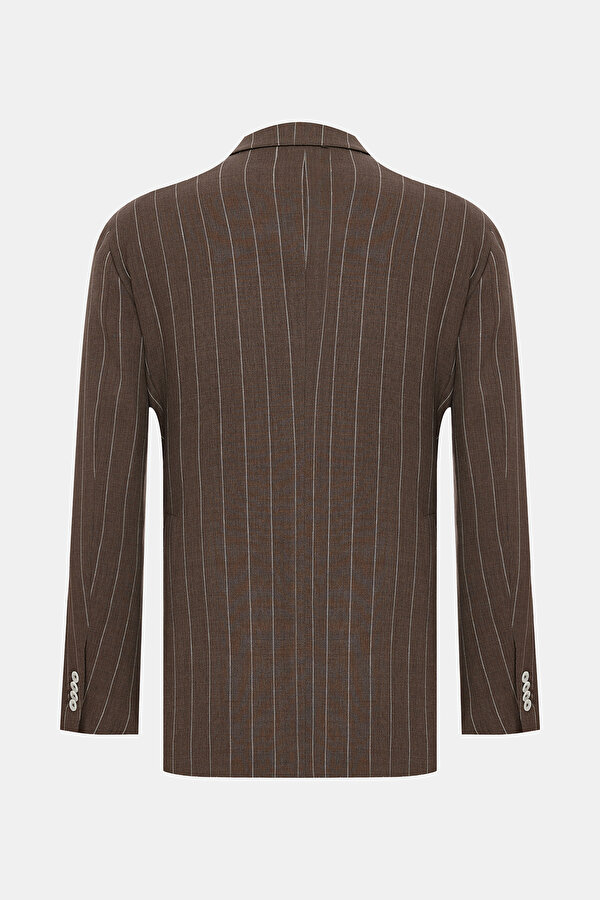 BROWN SURPLICE NECKLINE (CROSS-OVER NECKLINE) JACKET 7