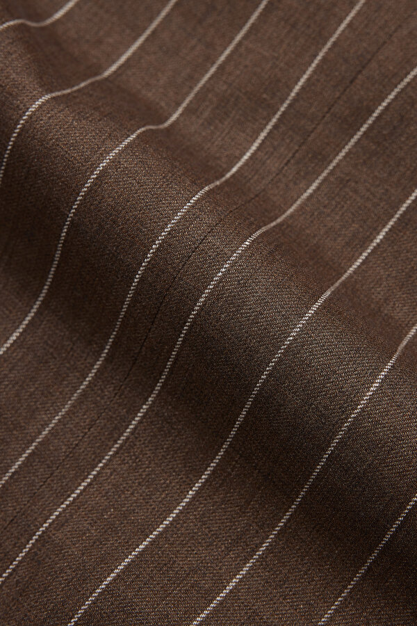 BROWN SURPLICE NECKLINE (CROSS-OVER NECKLINE) JACKET 11