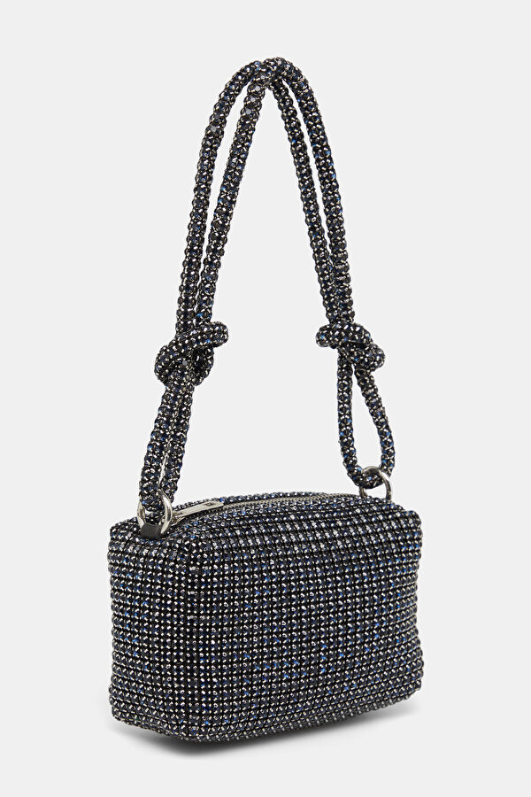 NAVY BLUE TEXTURED BAG 2