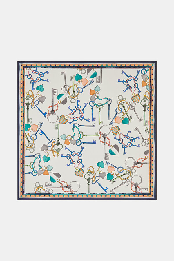 NAVY BLUE OBJECT DESIGN TWILL BANDANA