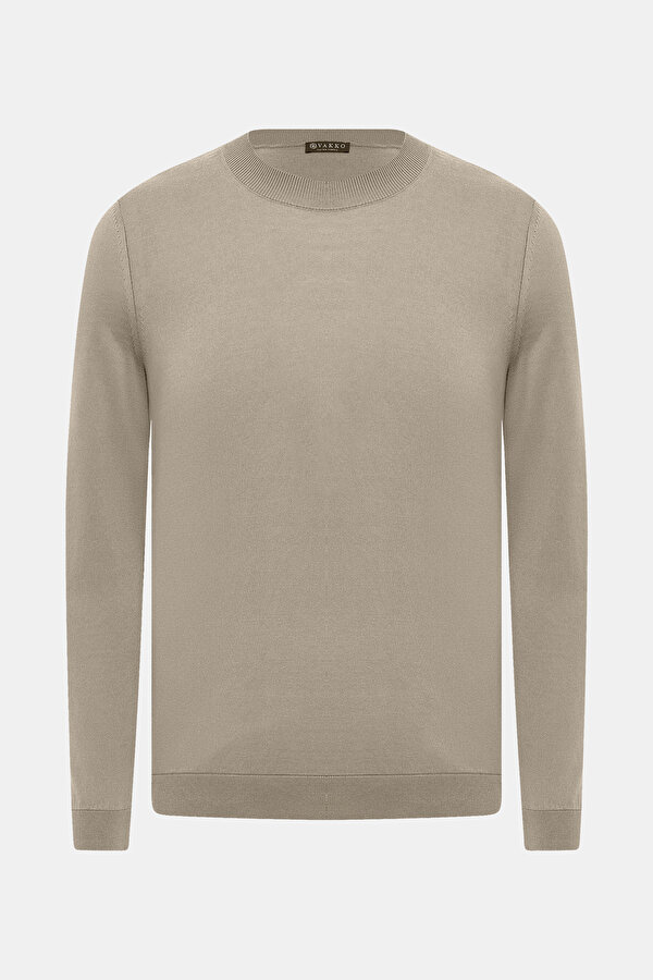 BEIGE POLO NECK LONG SLEEVE