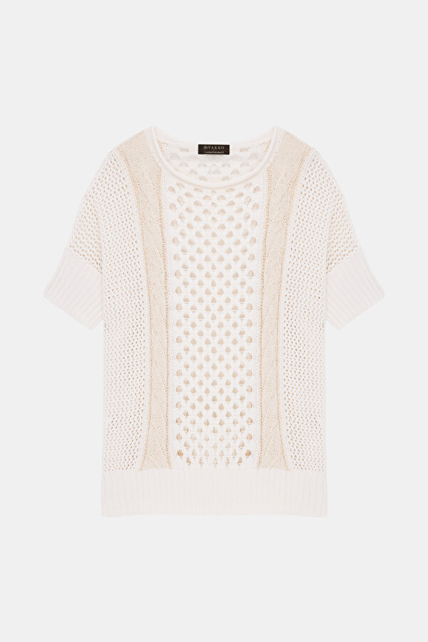 BEIGE BASIC / ROUND NECKLINE TRICOT 7