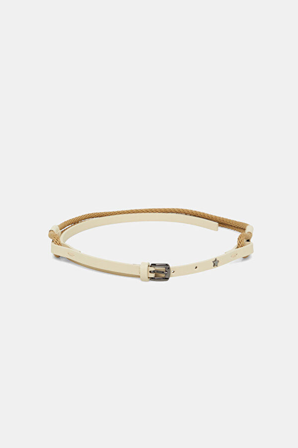 ECRU LEATHER BELT