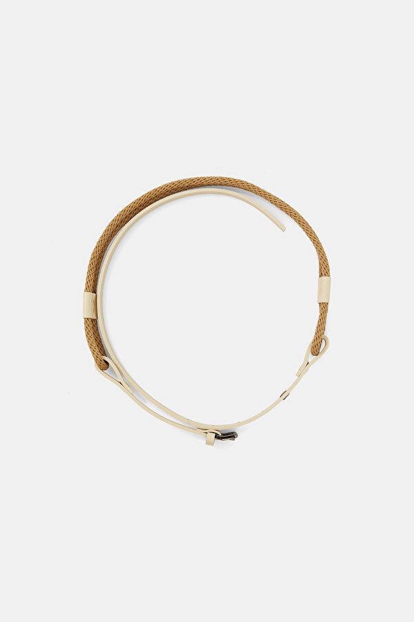 ECRU LEATHER BELT 2