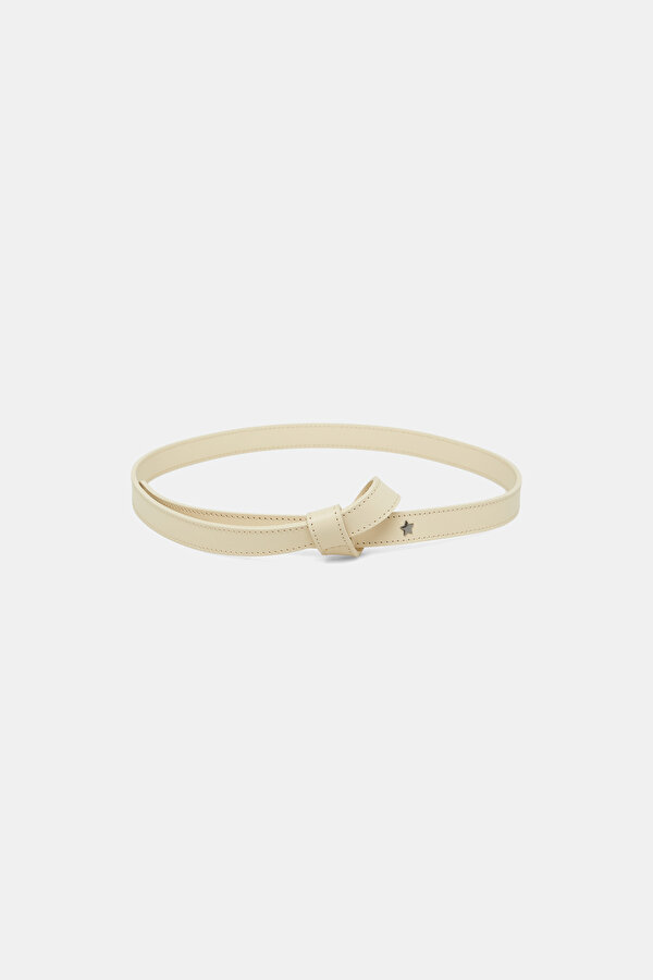 BEIGE LEATHER BELT