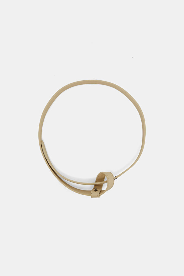 BEIGE LEATHER BELT 2