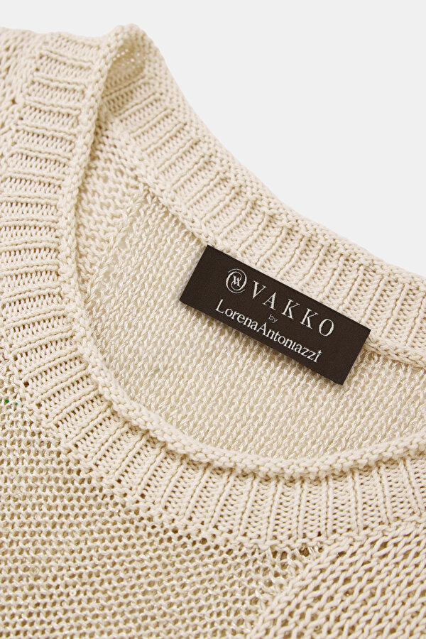 ECRU BASIC / ROUND NECKLINE TRICOT 6