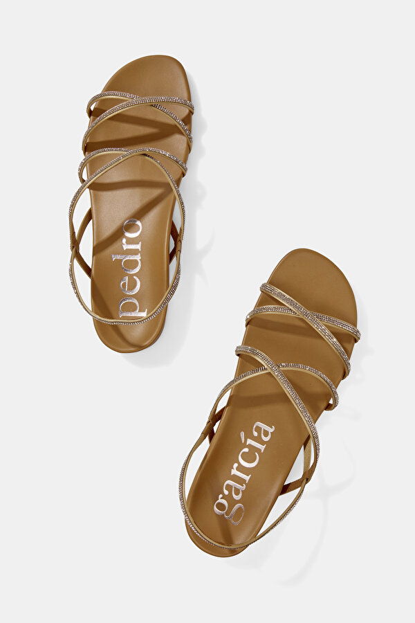 BEIGE LEATHER SANDALS 6
