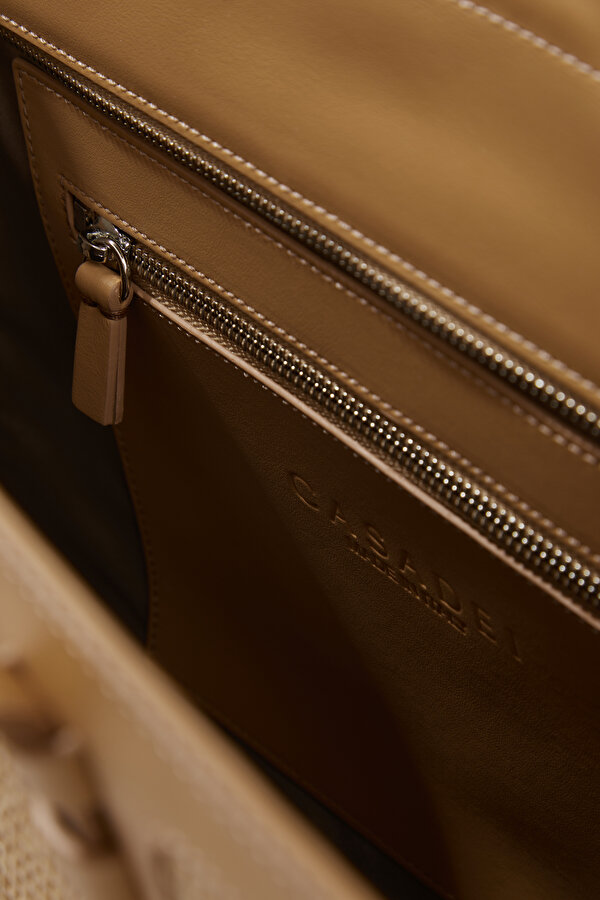 BEIGE LEATHER BAG 7