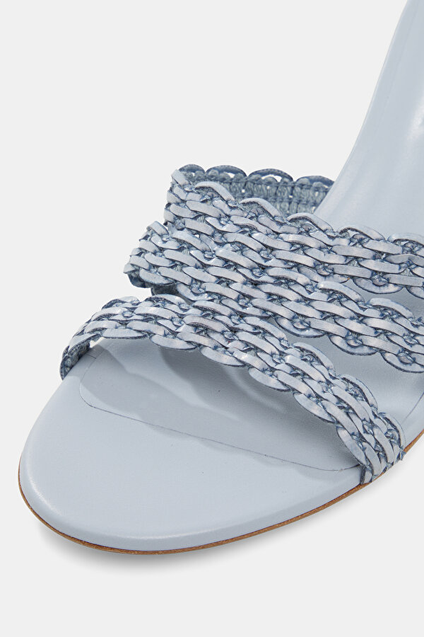 BLUE LEATHER SLIPPER 7