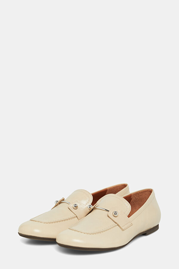 ECRU LEATHER SHOE 2