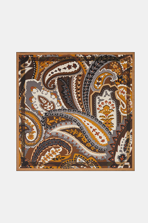 KAHVE ŞAL DESENLİ TWILL GAVROŞ