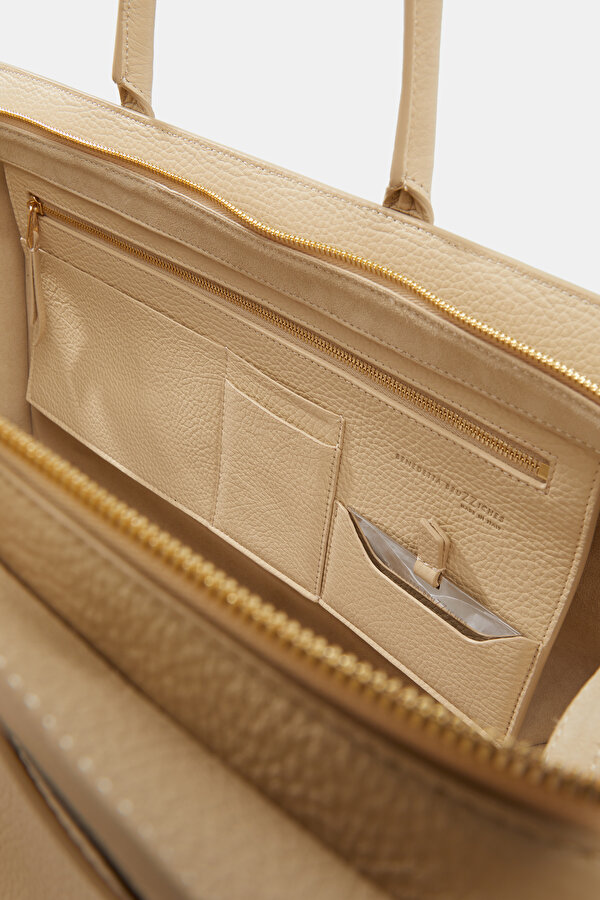ECRU LEATHER BAG 6