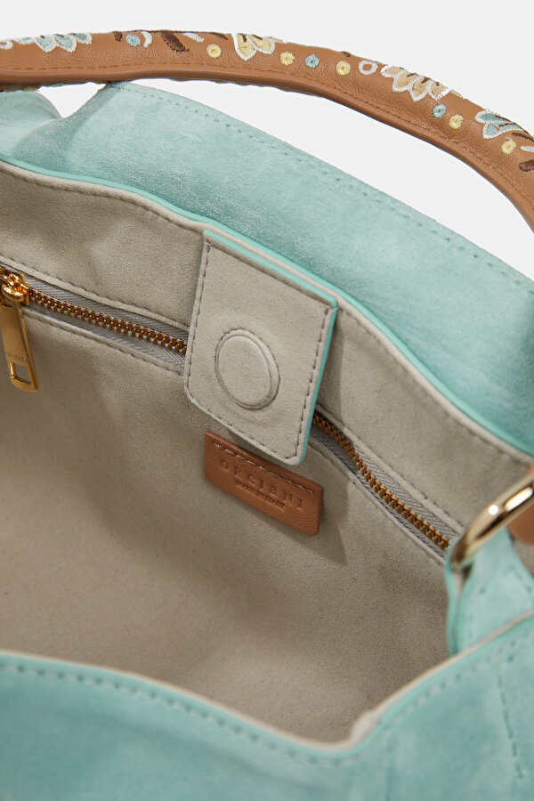 TURQUOISE LEATHER BAG 7