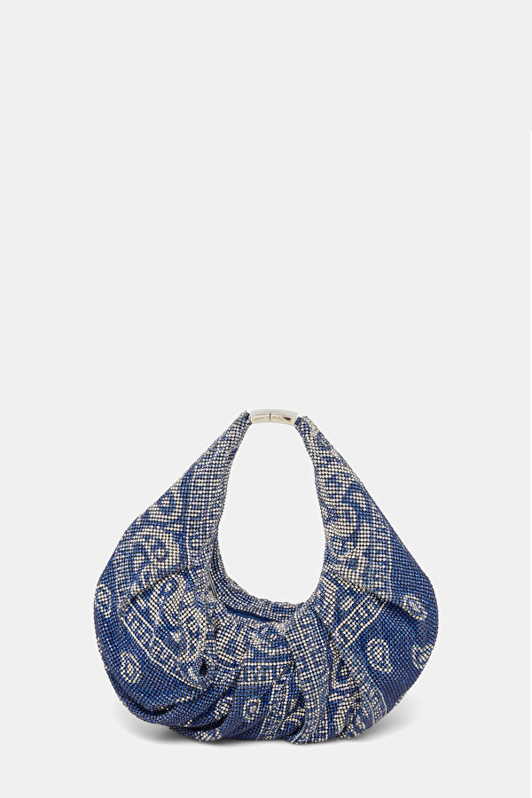 SILVER JEWELLED BAG