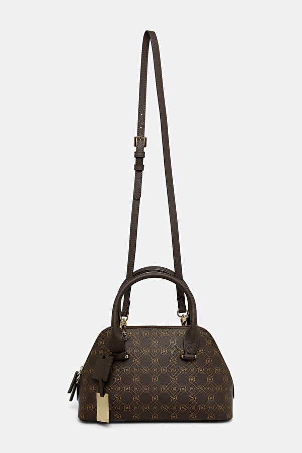 BEIGE MONOGRAM LEATHER BAG 2