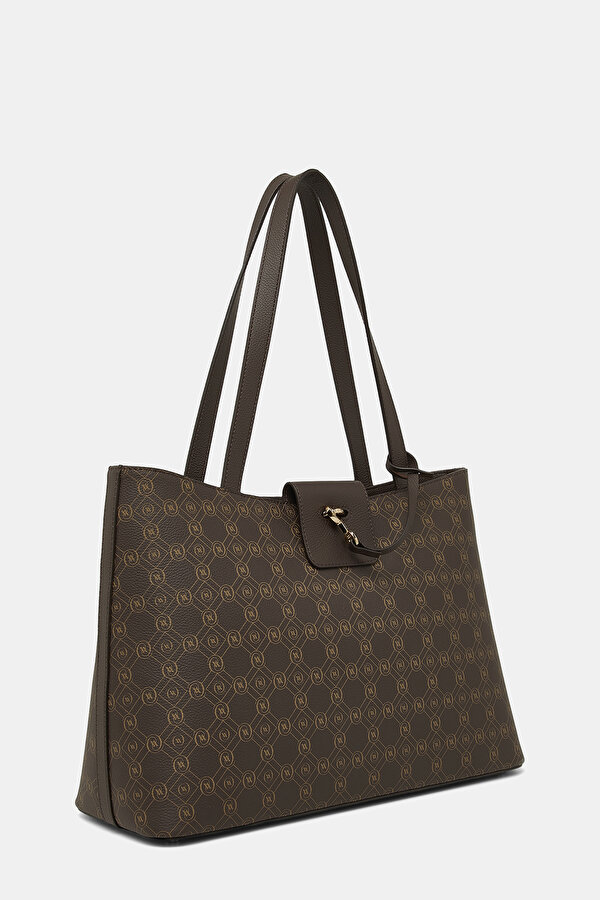 KAHVE MONOGRAM DERİ ÇANTA 2